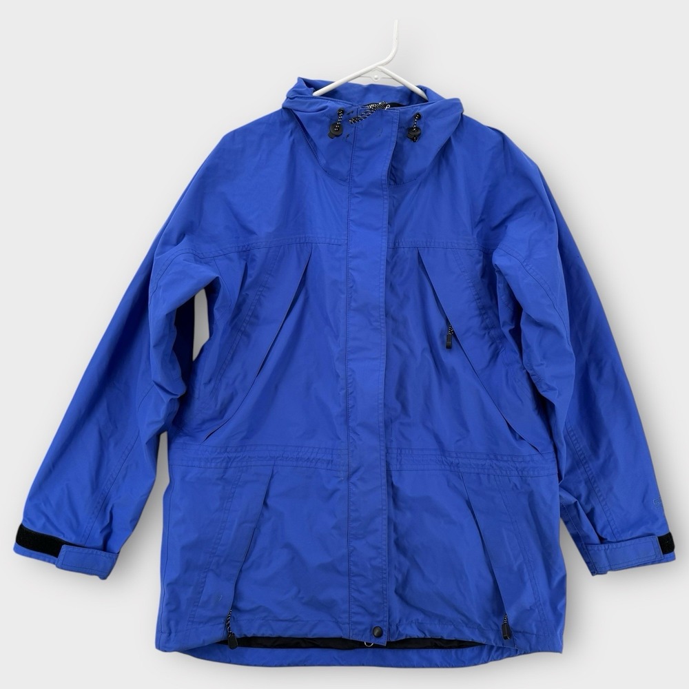 Vintage Obermeyer Gore-Tex Jacket‎ Womens 12 Blue Waterproof Ski Parka 09161